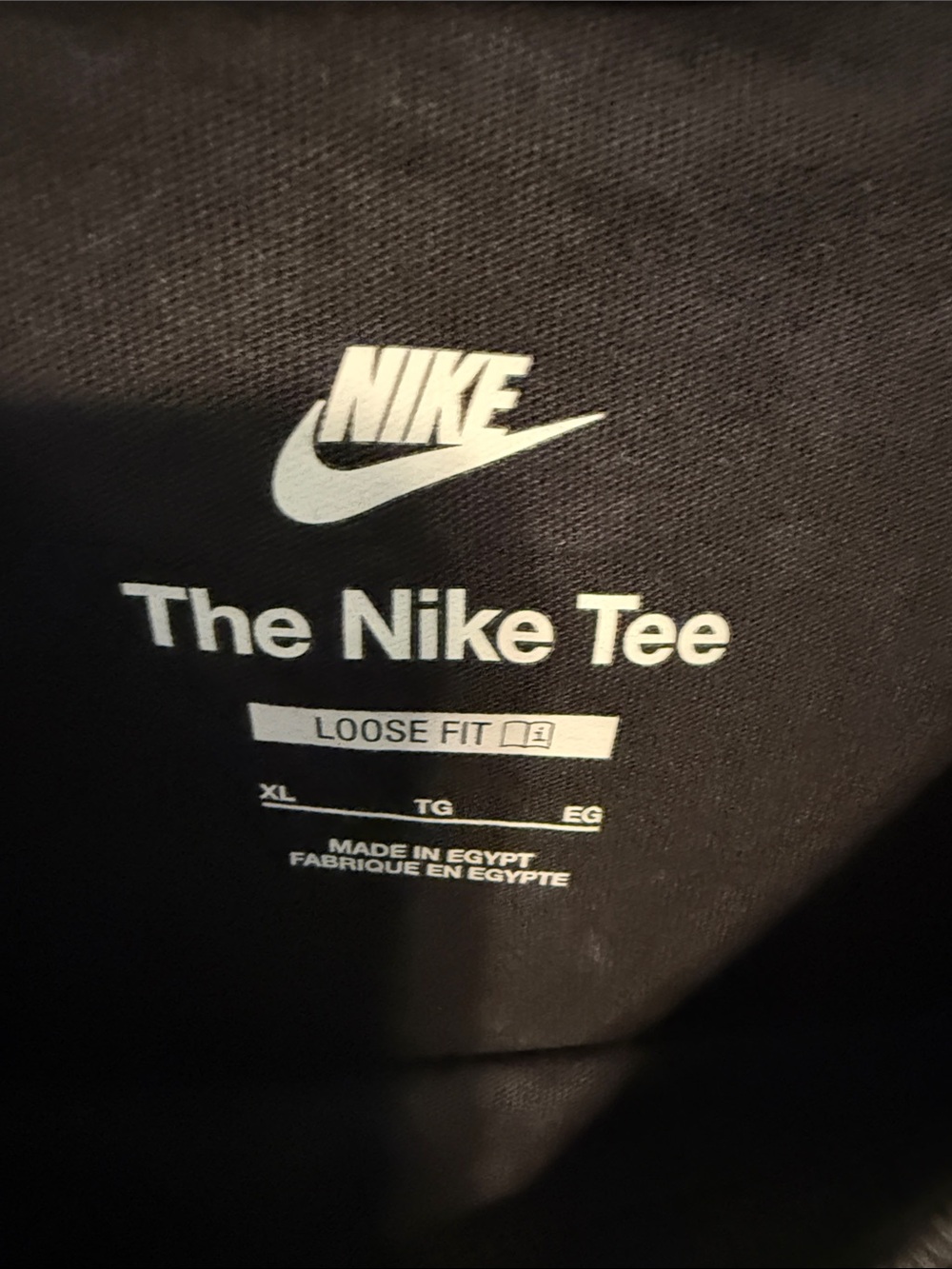 Nike Washed Black Short-Sleeve 'Just Do It' Script Tee - Picture 3 of 4